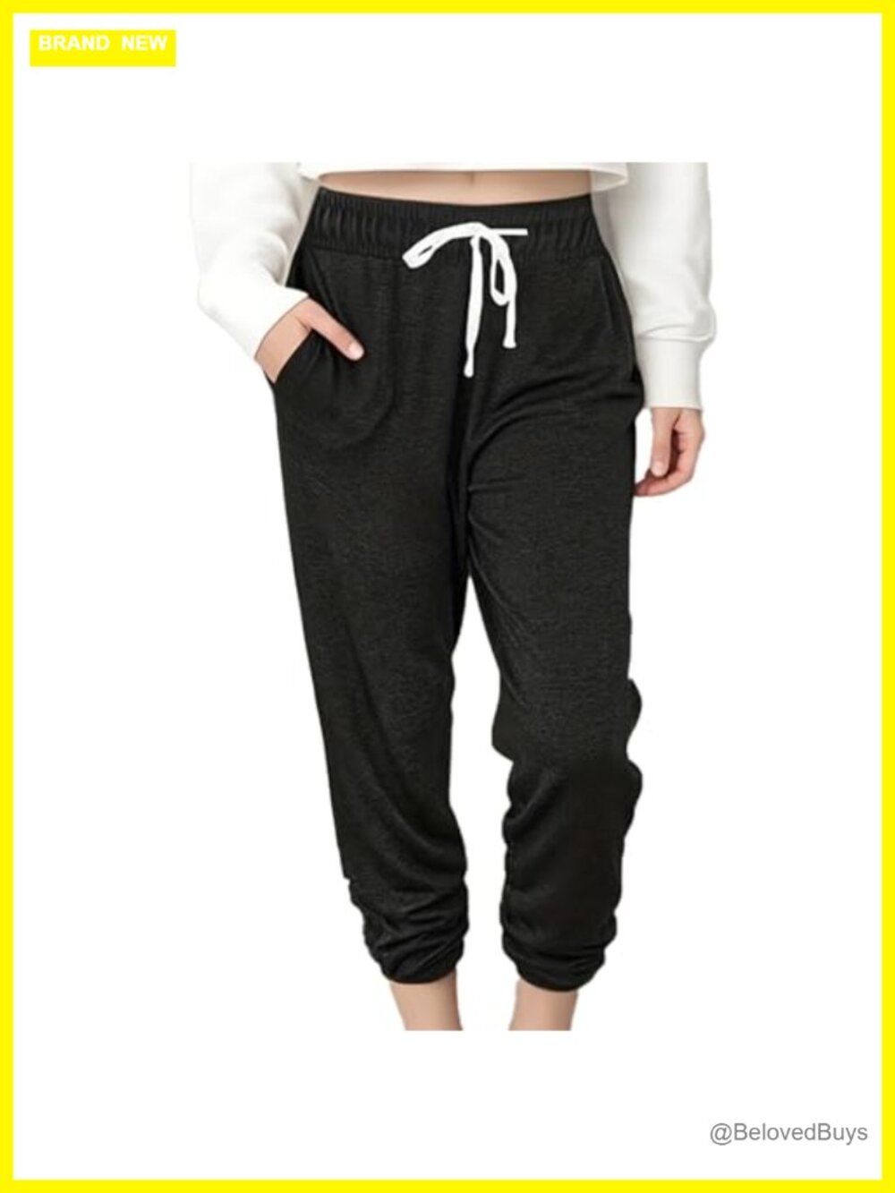 Women Baggy Sweatpants with Pockets Lounge Pajama Pants High Waist Drawstring